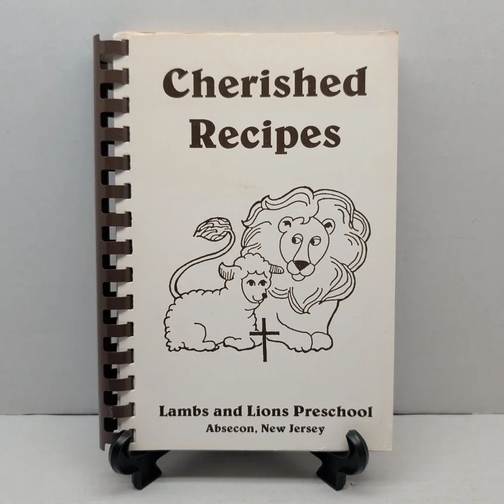 Cherished Recipes Cookbook Lambs & Lions Preschool Absecon New Jersey Community